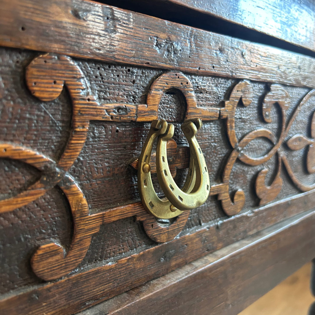 Antique console table with drawer